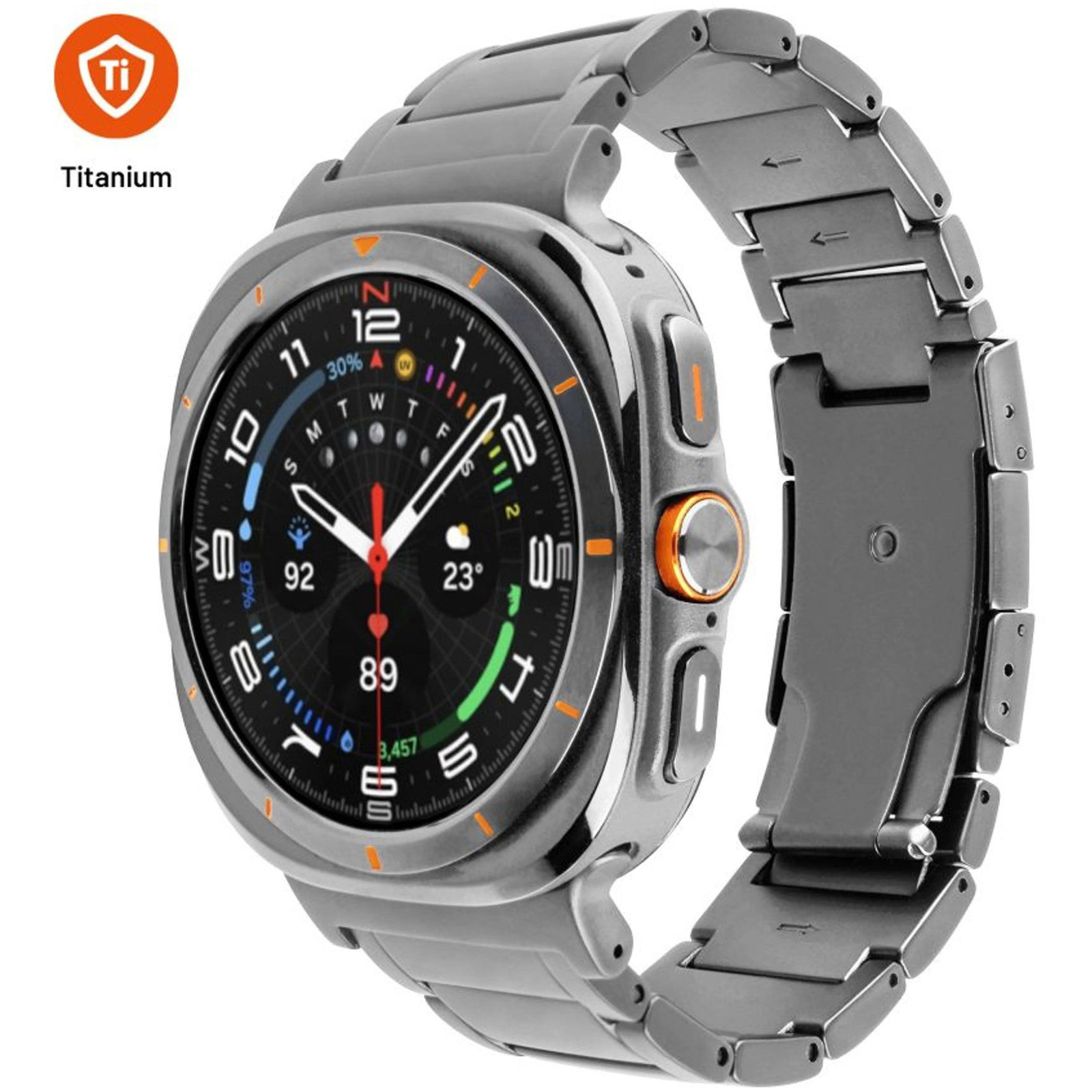 FIXED titanový pro Samsung Galaxy Watch Ultra, přírodní titan
