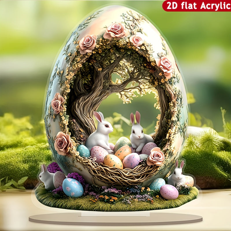 NNETM Bohemian Rabbit Acrylic Tabletop Decor for Home & Office