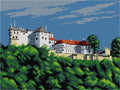 Needlepoint canvas for halfstitch without yarn  The Lupca Castle 3583J