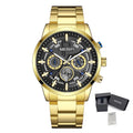 MEGIR Luxury Watch Mens Business Watches Calendar Stainless Steel Quartz Wrist Watch Clock Casual Chronograph Relogio Masculino 2220
