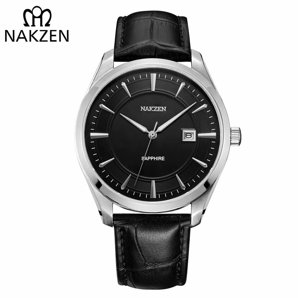 NAKZEN Mens wrist Watches Top Luxury Brand Quartz Watch Casual Leather Sports Wristwatch Homme Male Clock Relogio Masculino 1002
