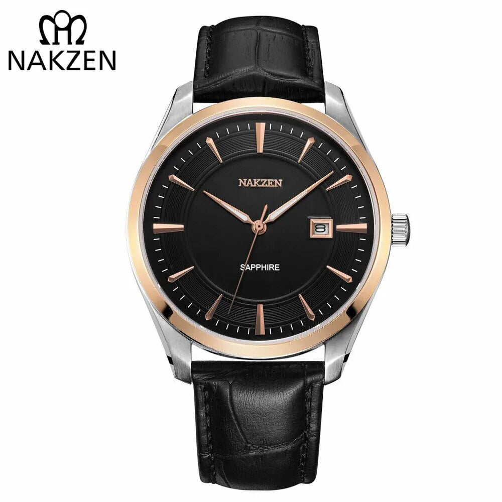 NAKZEN Mens wrist Watches Top Luxury Brand Quartz Watch Casual Leather Sports Wristwatch Homme Male Clock Relogio Masculino 1002