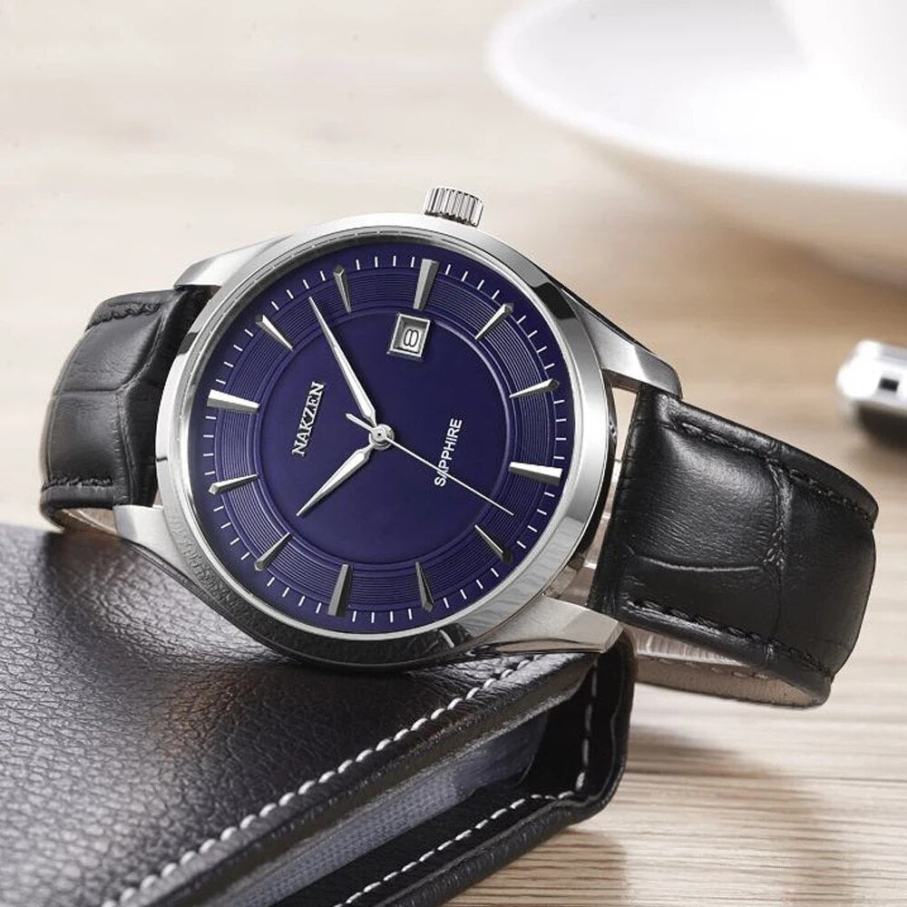 NAKZEN Mens wrist Watches Top Luxury Brand Quartz Watch Casual Leather Sports Wristwatch Homme Male Clock Relogio Masculino 1002