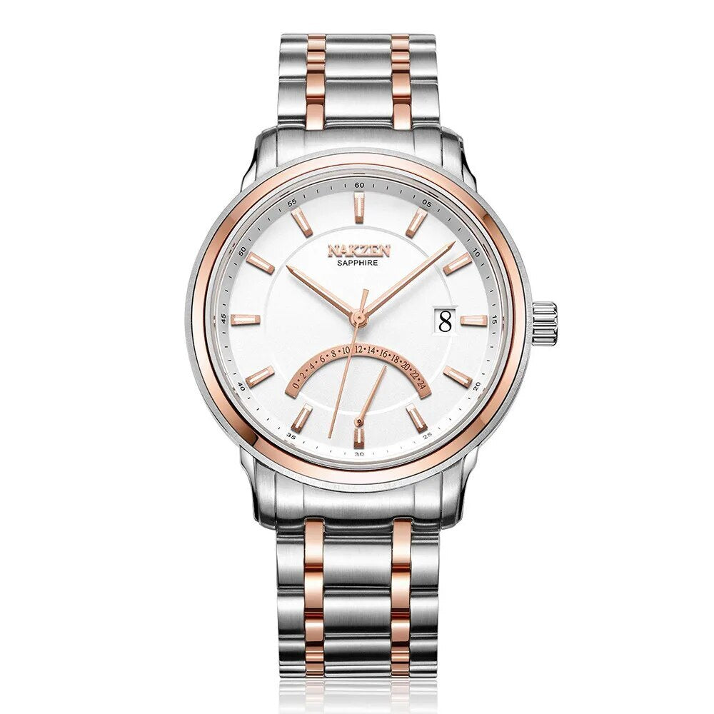NAKZEN Crescent Shape Mens Quartz Watch Fashion Casual Waterproof Luxury Brand Date Wrist Watch Male Clock relogio masculino 4021