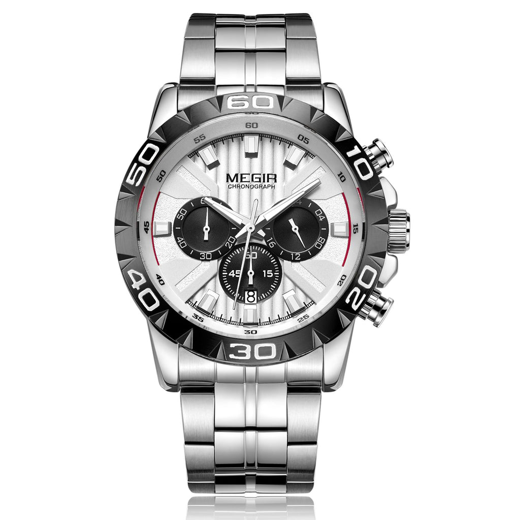MEGIR Watches Business Mens Watches Top Brand Luxury Quartz Casual Wristwatch Date Clock Waterproof Wrist Watch Chronograph 2087
